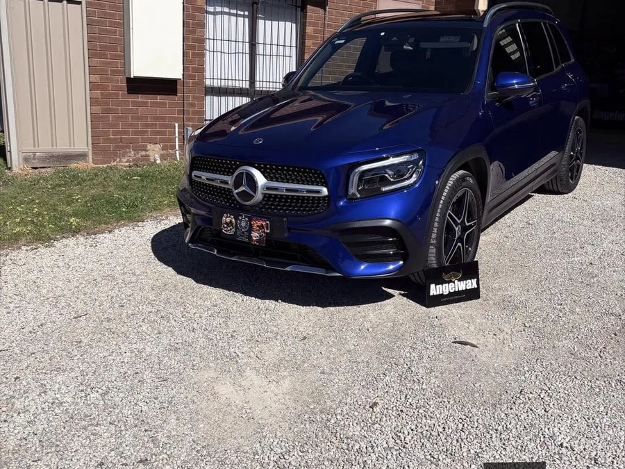 Blue Mercedes-Benz GLB after an Angelwax ceramic coating