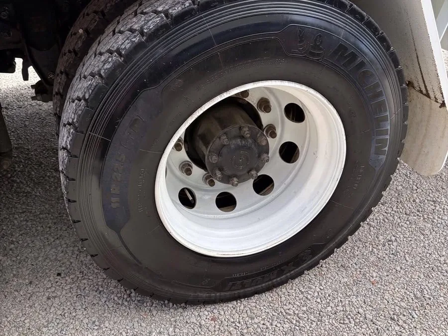 Clean, bright truck wheel after detailing